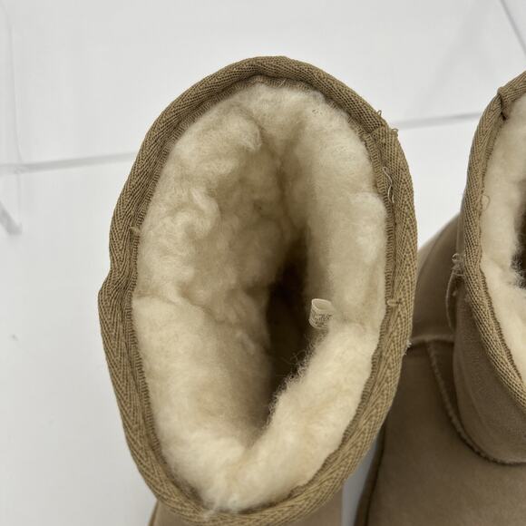 EMU Bronte Lo Suede Upper Boot w/ Merino Wool Lining Size W-F10/M-H9 Beige Clean - Picture 10 of 16